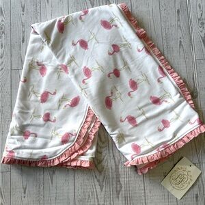 The Beaufort Bonnet Company Flamingo Pink Baby Blanket 100% Pima Cotton